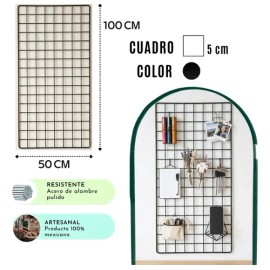 Pack 3 Rejas Exhibidoras Negras Reforzadas 1x.50m Cuadro 5                                                                                            