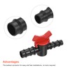 sourcing map Ball Valve 19mm x 16mm Barb Connector Shut