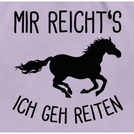 Shirtracer - Gym Bag Backpack - Horse Gift and Accessories - Mir reichts ich geh Riding with Horse, 03 Pastel Purple