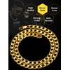 Curb Cuban Link Chain Men 18K Yellow Gold Chain Necklace