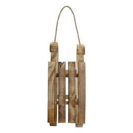 Northlight 15.5" Rustic Brown Sleigh On Twine Rope Christmas Wall Decor