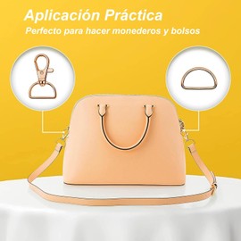 Llaveros y Ganchos Giratorios 120PCS, Aros para Lllaveros Broches para Hacer Llaveros, Mosqueton Llavero con Anillo en D para Manualidades DIY, Bolso (60 Ganchos & 60 Llaveros)