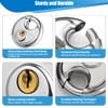 Travate Keyed Alike Disc Padlock, 6PCS Stainless Steel Discus Lock