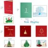 JRIQHOLD Christmas 3D Greeting Cards, 5 Pcs Pop Up Greeting