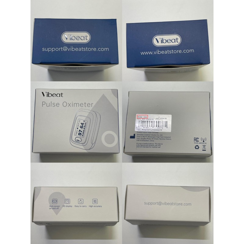 Vibeat Fingertip Pulse Oximeter, Blood Oxygen Saturation Monitor, Finger O2