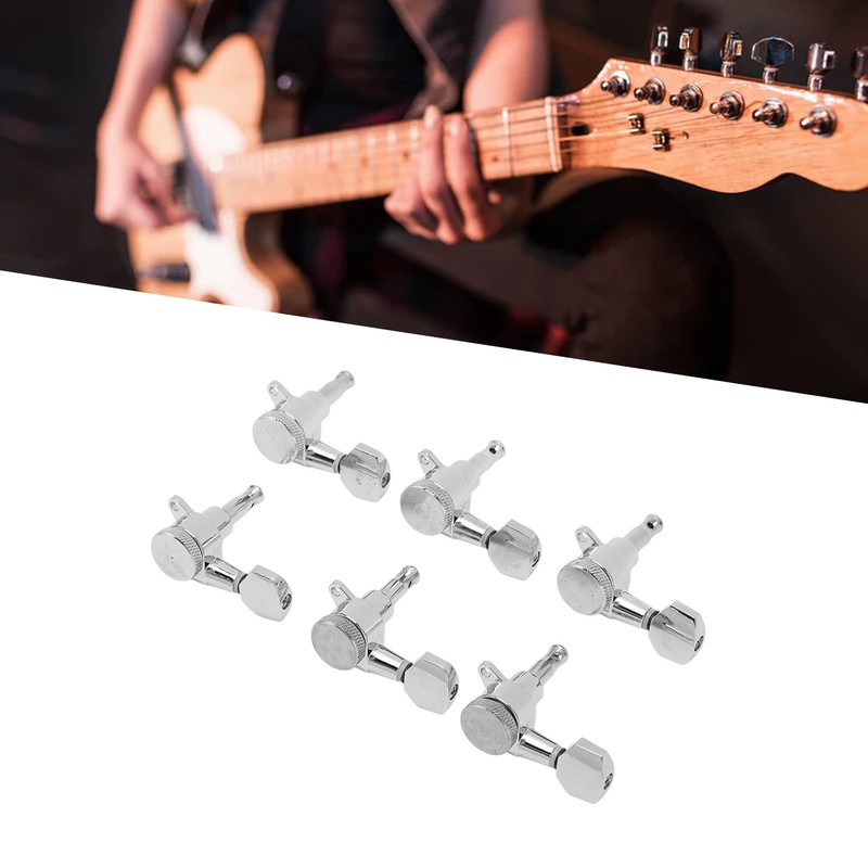 6 Set Tuning Pegs Electric Guitar Machine Heads Tuners Parts