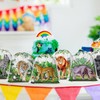 Ferraycle 24 Pcs Safari Drawstring Bags Safari Goodie Bags Party