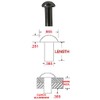 3/8" Dia X 1-1/4" Length Round Head Solid Steel Rivet,