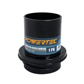 POWERTEC 70191 Screw End Quick Coupler for 2-1/2” Hose – Left-Hand Threaded Adapter, 2-1/4 x 2-1/2"