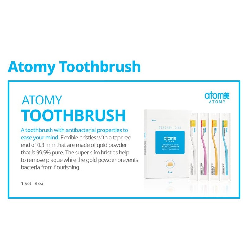 BC233 Korean Toothbrush for Sensitive Gums, Super Silm Gold Bristles