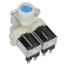 Washing Machine Water Inlet Valve, Universal Replacement of Water Inlet Solenoid Valve for Washing Machines, AC220V-240V Water Inlet Solenoid Valve with Double Head for