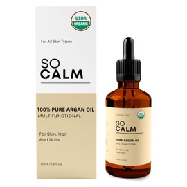 SoCalm Pure Argan Oil for Skin, Hair and Nails - 1.6oz / 50ml