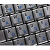 JAPANESE HIRAGANA - ENGLISH NOTEBOOK NON-TRANSPARENT Silver KEYBOARD STICKERS