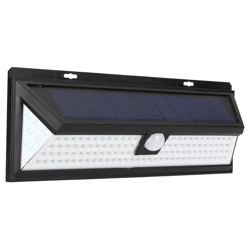 LED Inductive Solar Wall Lamp IP44 Waterproof Black Shell White