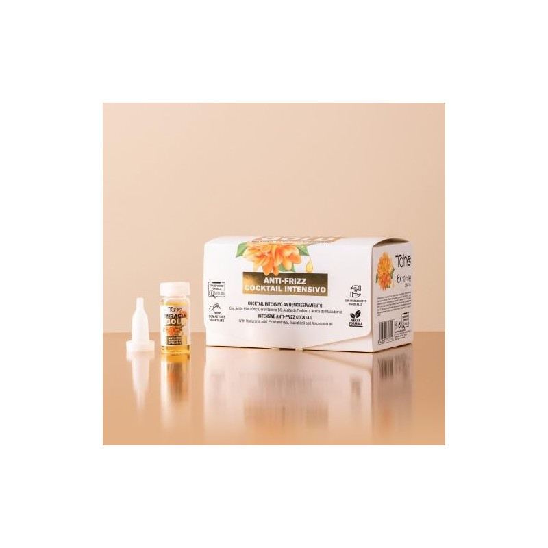 Tahe Miracle Gold Intensive Anti-Frizz Hair Cocktail with Hyaluronic Acid,