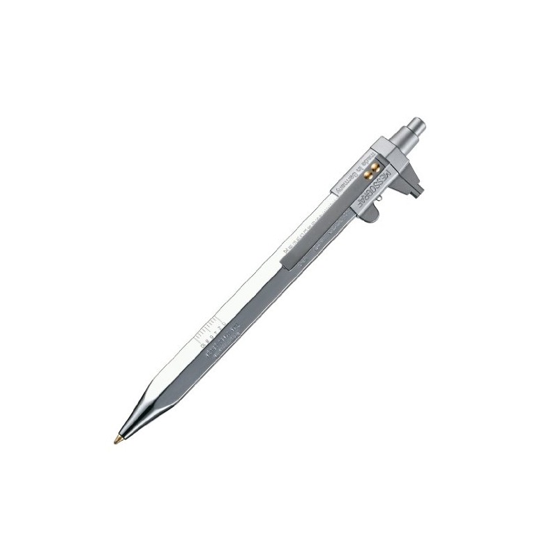 Cleo Messograph Retractable Ballpoint Pen, Blue Refill and Caliper Chrome-Plated