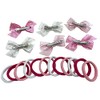 18 Piece Girls Hair Bow Clips, Ponios Set, Soft Endless