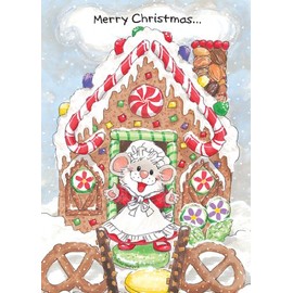 Suzy's Zoo Christmas Cards, Tillie's Gingerbread House 10923