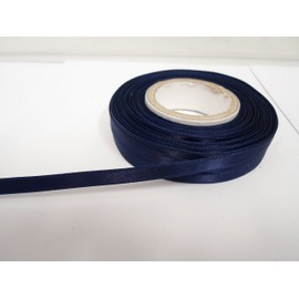 2 metres x 7mm Satin Ribbon Navy Dark Blue Double Sided 7 mm