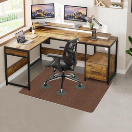 JAYFAN Office Chair Desk Chair Mat for Carpet, 35.4'47.2', Brown