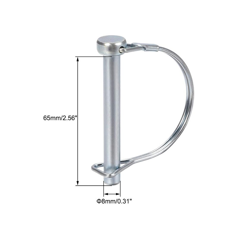 sourcing map Wave Locking Pin for Farm Trailer Lawn Garden