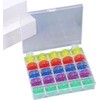 Pack of 25 Sewing Machine Bobbins with Bobbin Box Bobbins,
