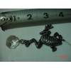 Pewter Christmas Ornament frog with Jewel