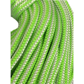 12 Strand Polyester Rope 7/16, Green and White (100 feet)