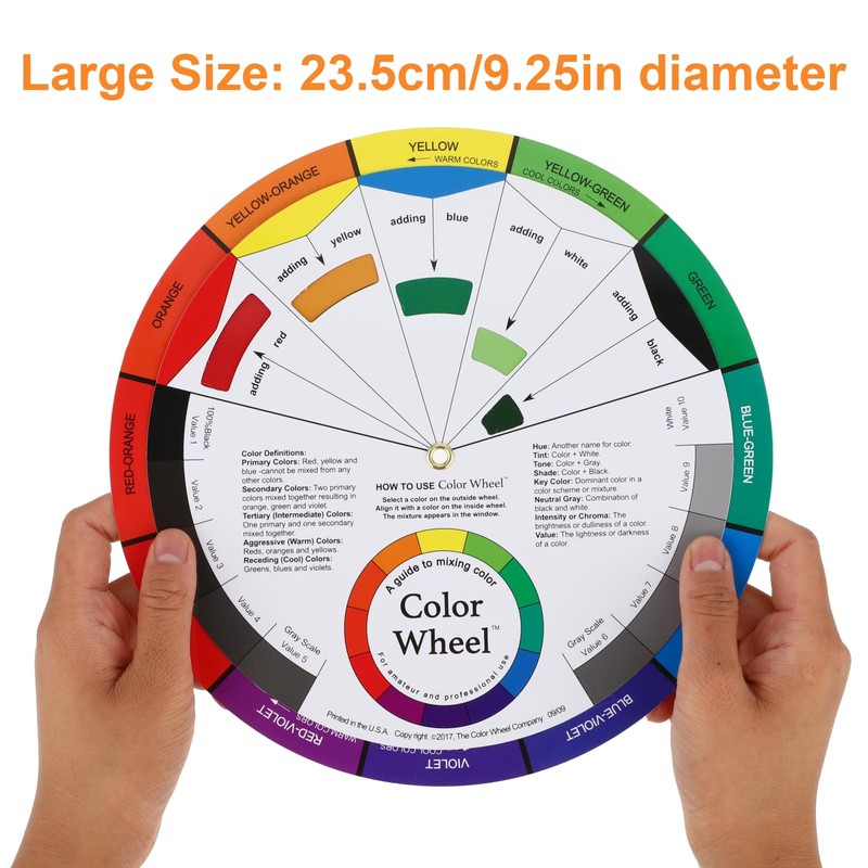AOZUO Colour Circle, Dictionary of Colour Combinations, Colour Wheel Learning