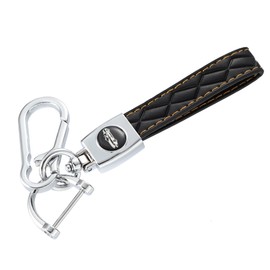 X AUTOHAUX Car Keychain Universal Key Holder Lozenge Shape Cars Keychain Car Home Key Accessories Gift for Men and Woman Silver Tone Black