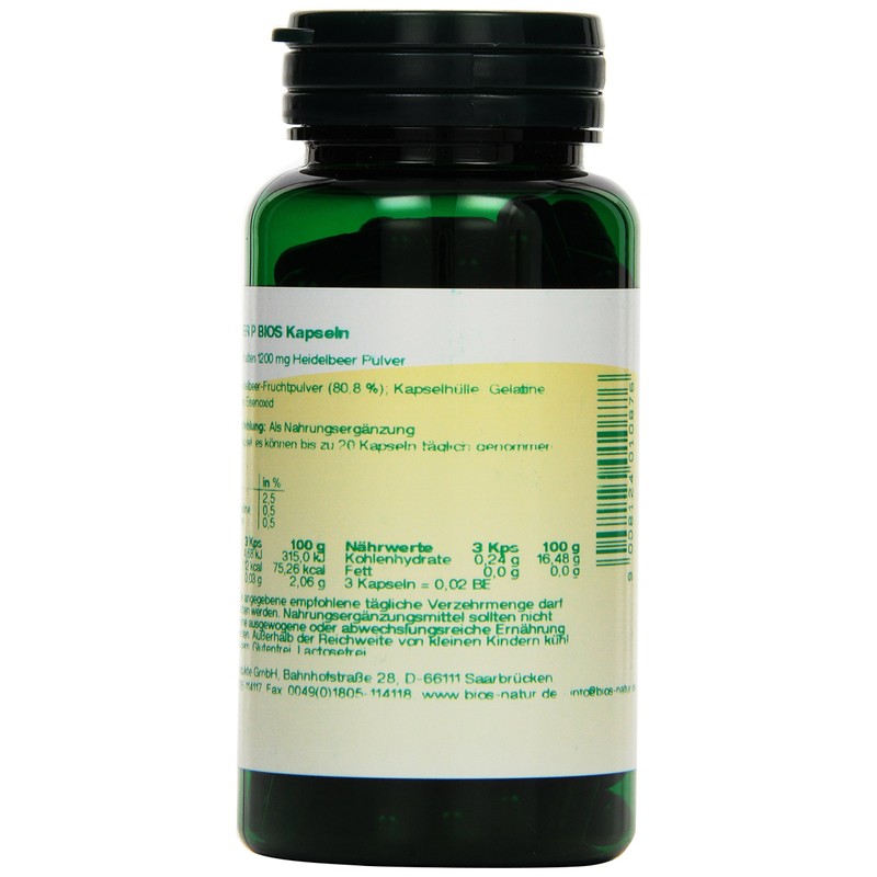 Bios Blueberry P, 100 Capsules, Pack of 1 (1 x