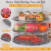 24 Pack 12 Inch Heavy Duty Serving Tray with Clear