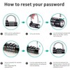 Zinc Alloy U-Shape Padlock, 5 Digit Dial Combination Password Code