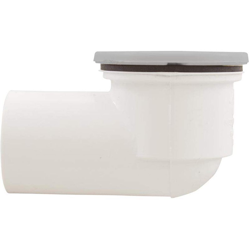 Waterway Plastics Drain Assembly, Low Profile, 3/4" Socket/1" Spg, Gray