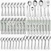 68 Pieces Silverware Set with Serving Utensils Set, CEKEE Stainless