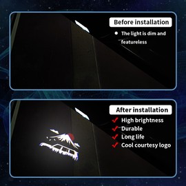 2 PCS LED Car Door Logo Lights Compatible for Land Cruiser 250 2023-present Courtesy Projector Laser Welcome Light Puddle Lamp Car Accessories (Mount Fuji, for LC250 2023-present)