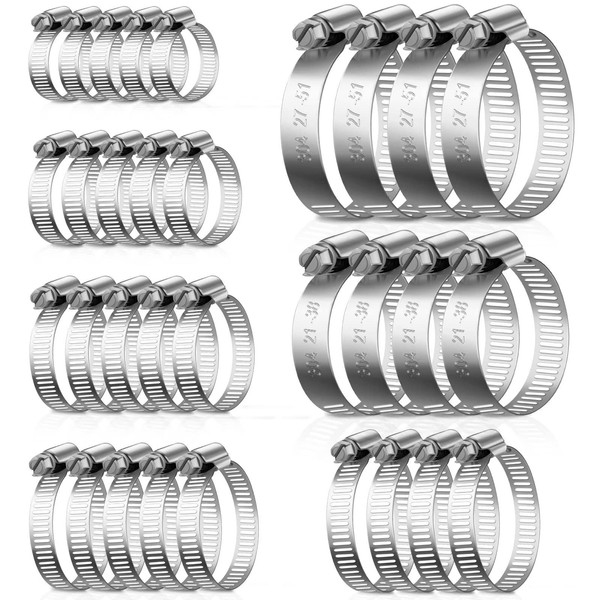 52 Piece 6-51 mm Hose Clamp Set, Leryati Hose Clamp