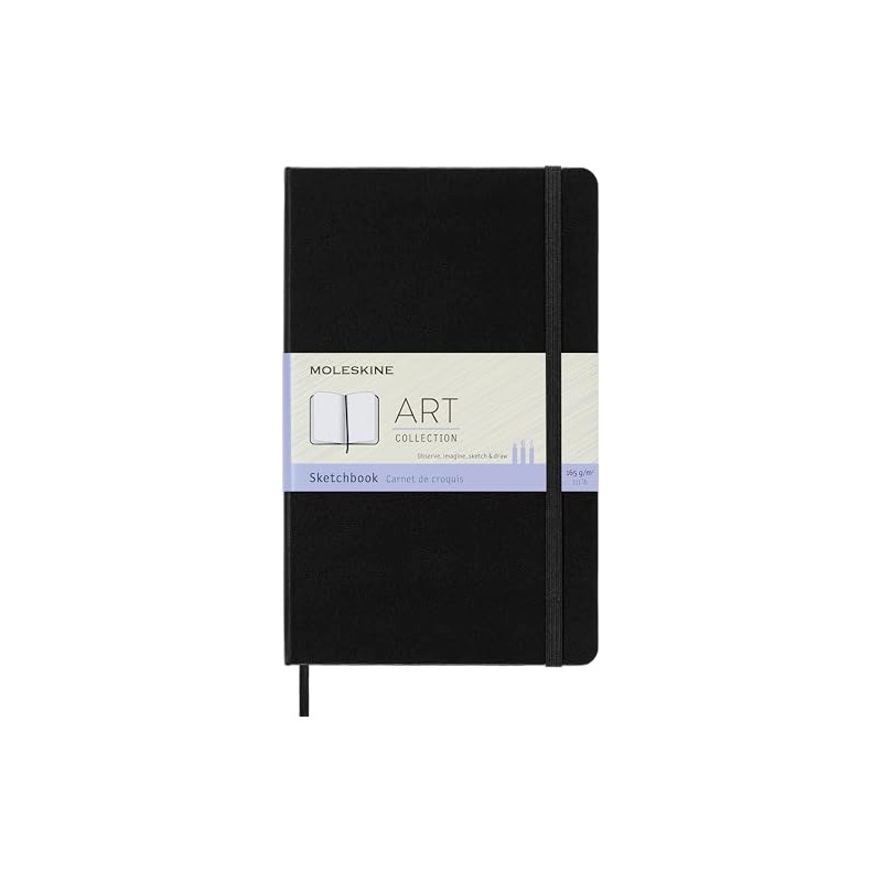 Moleskine Art Plus - Cuaderno de dibujo, Negro, Large