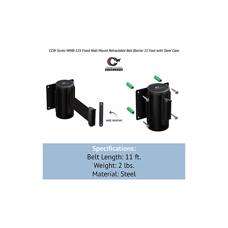 Crowd Control Warehouse - CCW Series WMB-125 Fixed Wall Mount