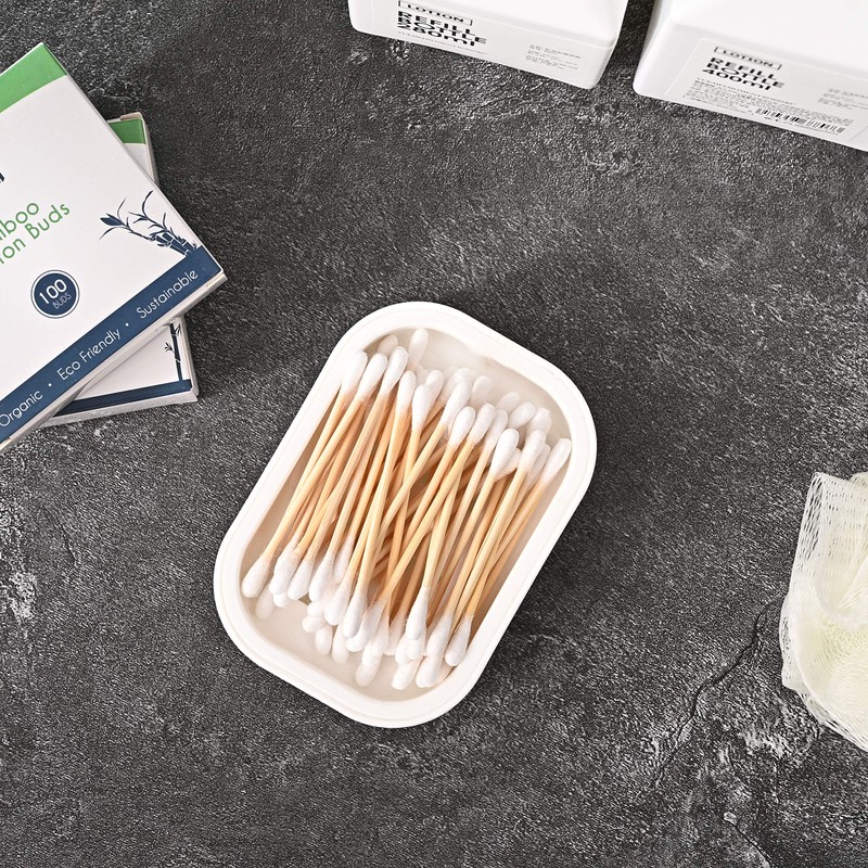 200 Premium Bamboo Cotton Buds | 100% Biodegradable and Plastic