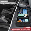 Under Seat Truck Organizer Storage Box with 1 Removable Divider