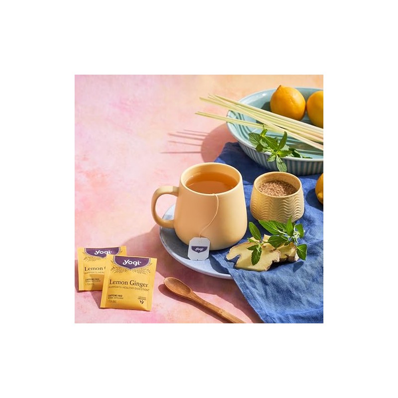 Pack of 1 x Yogi Tea Lemon Ginger - Caffeine