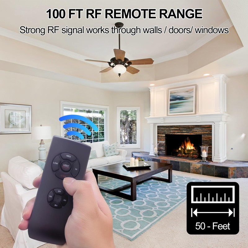 Humpptom Ceiling Fan Remote Control Kit, Small Size Receiver Ceiling