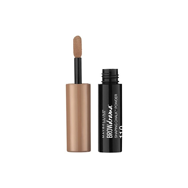 Maybelline Brow Drama Shaping Chalk Powder, Soft Brown, 0.035 fl.