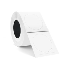 SUPVAN Katasymbol T50M Pro Label Tape Paper, Waterproof Labels for Home, School, Office, Diameter 30 mm, 210 Labels/Roll (Transparent)