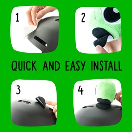 ParaWild Frog Helmet Accessories w/Sticky Hook & Loop Fastener Adhesive (Helmet not Included), Fun Helmet Eyes/Ears/Cover for Snowboarding, Skiing, Biking, Cycling, Skating for Kids and Adults