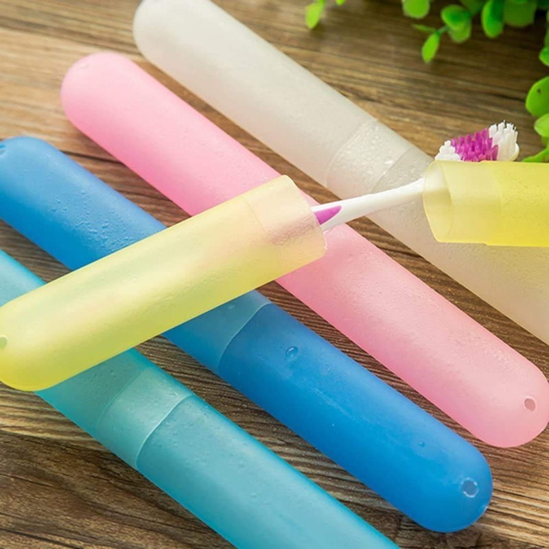 Zahnbürstenhüllen, 10 Stück, Mehrfarbig in Rosa, Weiß, Gelb, Grün und