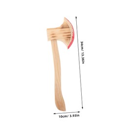 Kisangel 2pcs Realistic Bloody Wooden Axe Props Festival Party Decoration Cosplay Accessories for Performance and Photography Sturdy Catching Collectible Item