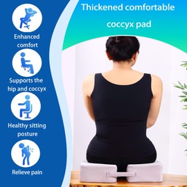 COMFelicify Extra Thick Office Chair seat Cushion, Back and Hip Pads, Non-Slip seat Cushion for Long Hours in wheelchairs/Cars and Dining Chairs.