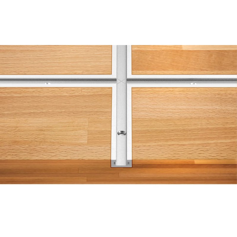 QWORK Aluminum T Track, 4 Pack 36 Inch Universal Double